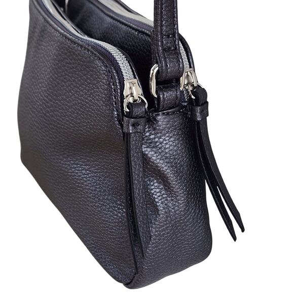 Kenneth Cole Reaction Gray Vegan Leather Crossbody Bag Small Purse w/ Lock Charm - Picture 6 of 13